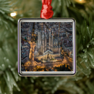 Ornement Carré Argenté Monuments   La Sagrada