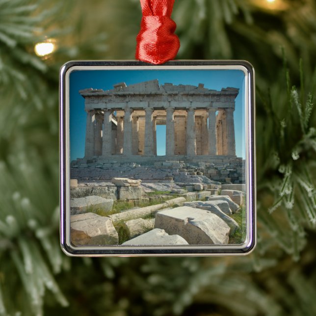 Ornement Carré Argenté Monuments | Parthenon Athens, Greece (Arbre)