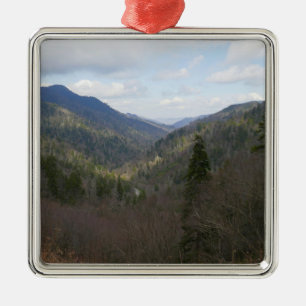 Ornement Carré Argenté Morton Vue sur les montagnes Great Smoky
