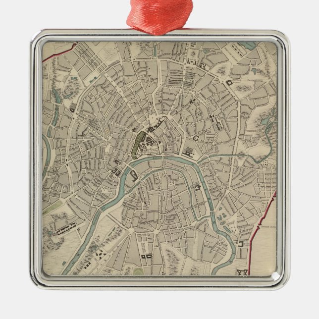 Ornement Carré Argenté Moscou (Devant)