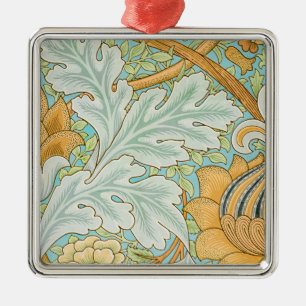Ornement Carré Argenté Motif St James (par William Morris)