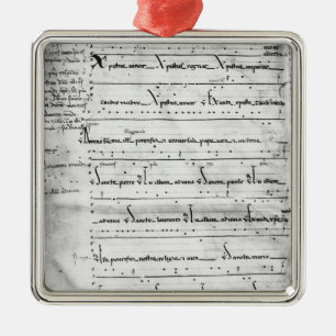 Ornement Carré Argenté Ms.Latin Christus Vincit