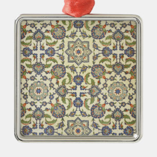 Ornement Carré Argenté Murez les tuiles de Qasr Rodouan, 'd'art arabe