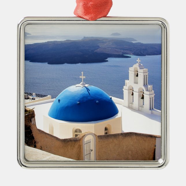 Ornement Carré Argenté Mykonos Grèce Voyage Europe Tourisme Santorin (Devant)