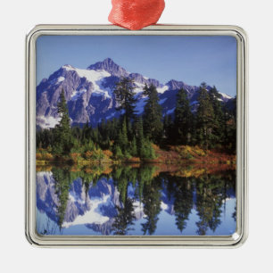 Ornement Carré Argenté N.A., États-Unis, Washington, Mt Baker et Snoqualm