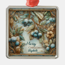 Noël botanique hivernal élégant personnalisé