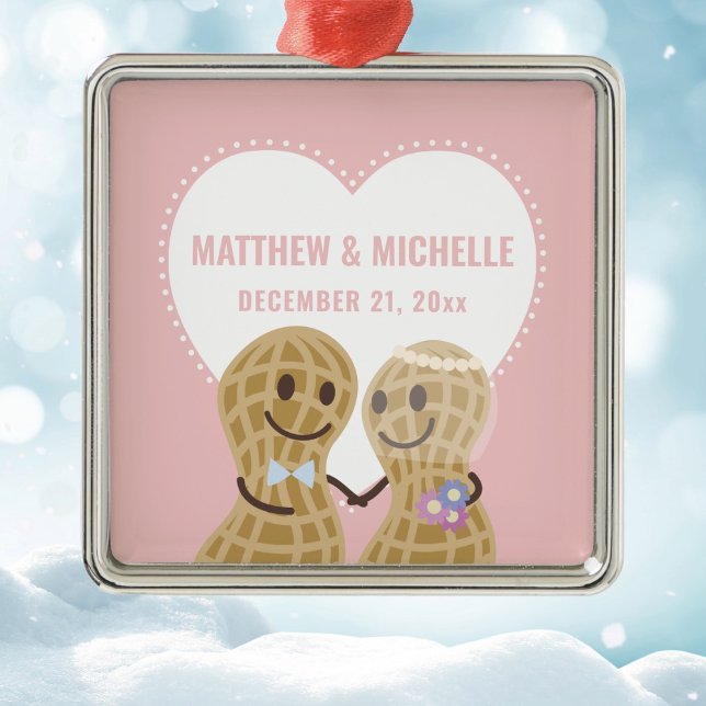 Ornement Carré Argenté Noix Les uns sur les autres premier Noël ensemble (Créateur téléchargé)