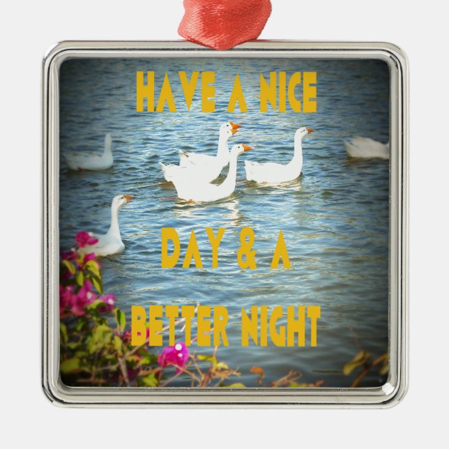 Ornement Carré Argenté Nous laissons toujours nos clients heureux et sati (Devant)