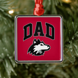 Ornement Carré Argenté NU Huskies