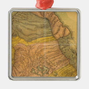 Ornement Carré Argenté Oahu, îles Hawaïennes