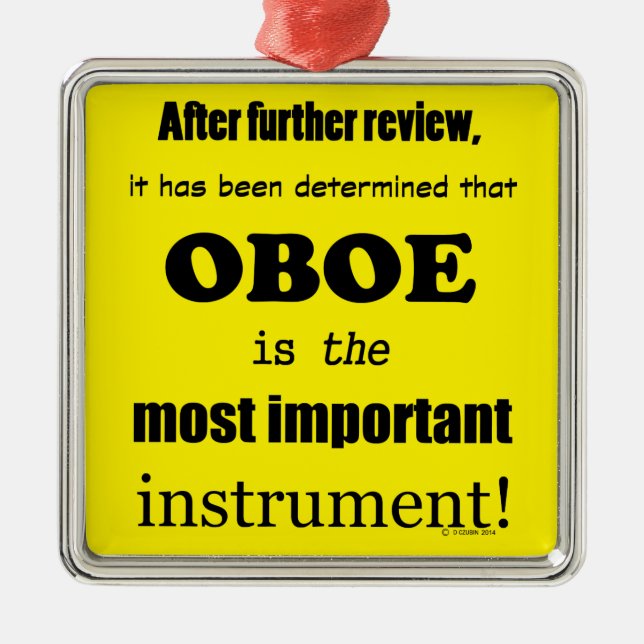 Ornement Carré Argenté Oboe instrument le plus important (Devant)