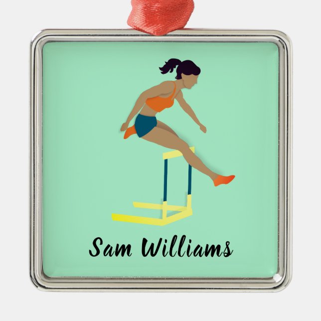 Ornement Carré Argenté Obstacles (Devant)