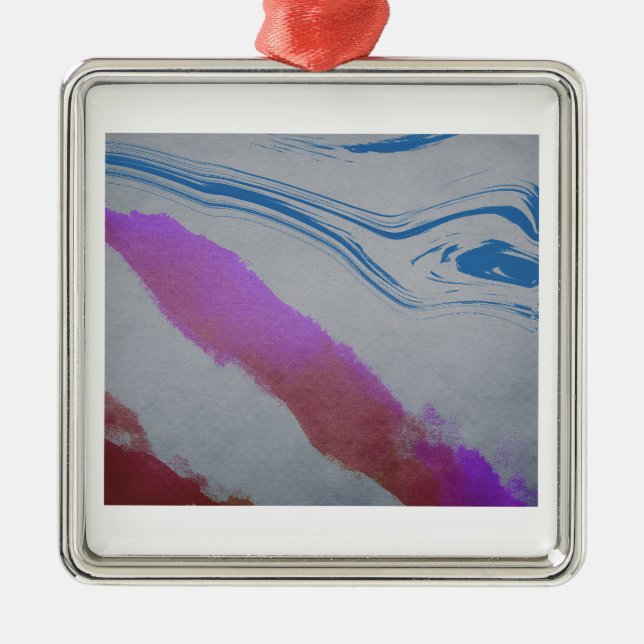 Ornement Carré Argenté Oeil bleu (Devant)