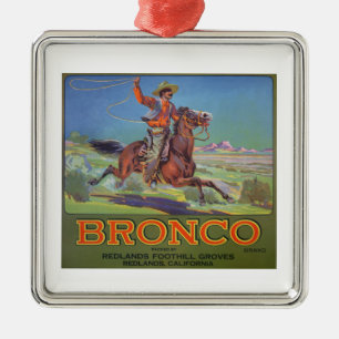 Ornement Carré Argenté "Oranges de Bronco", c.1900 (litho de couleur)