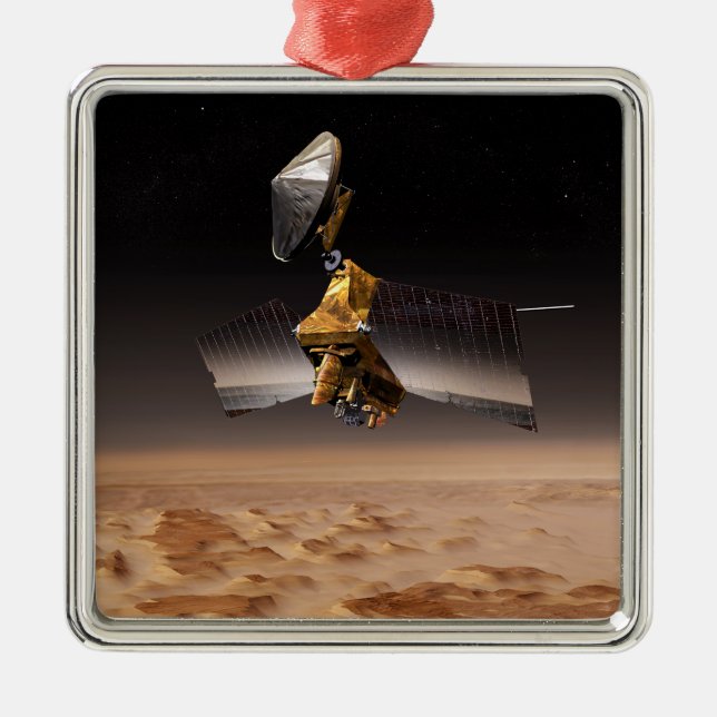 Ornement Carré Argenté Orbiteur de reconnaissance Mars 4 (Devant)