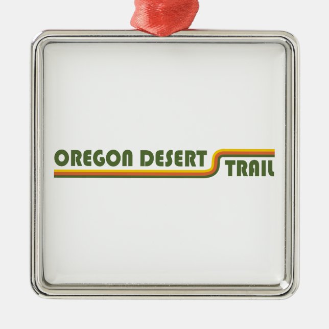 Ornement Carré Argenté Oregon Desert Trail (Devant)