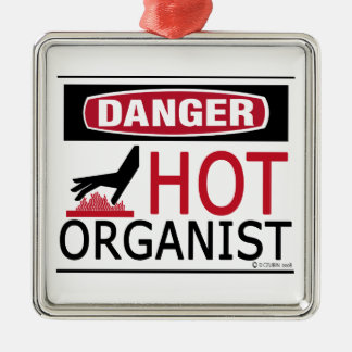 Ornement Carré Argenté Organiste Hot