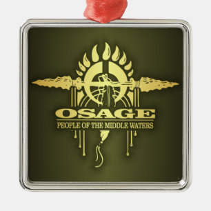 Ornement Carré Argenté Osage 2o