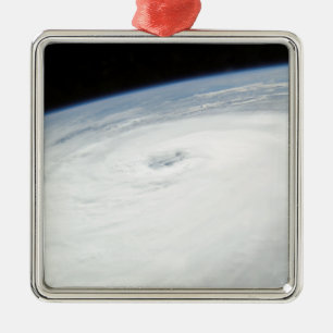 Ornement Carré Argenté Ouragan Helene