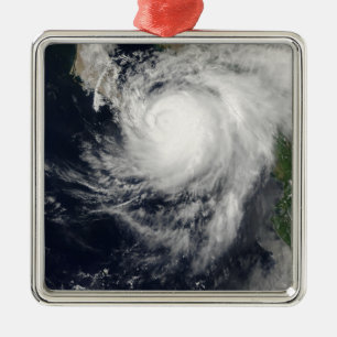 Ornement Carré Argenté Ouragan Ignacio