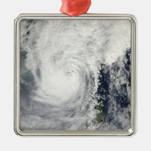 Ornement Carré Argenté Ouragan Megi 3