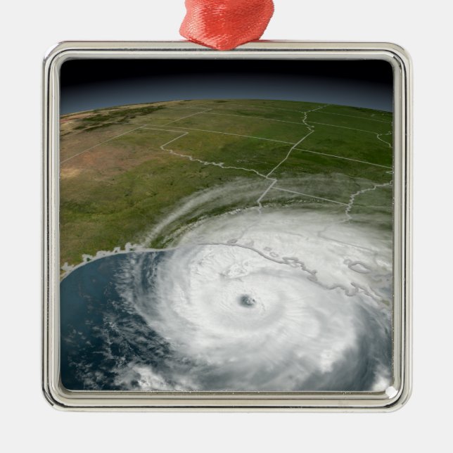 Ornement Carré Argenté Ouragan Rita 2 (Devant)