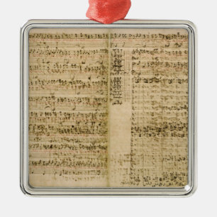 Ornement Carré Argenté Pages du score 'de l'art du Fugue