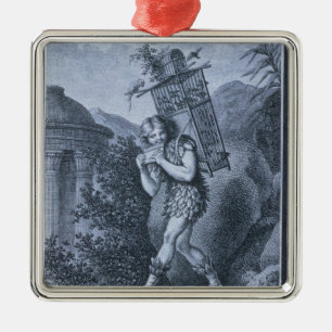 Ornement Carré Argenté Papageno : "Je suis le birdcatcher