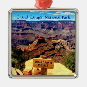 Ornement Carré Argenté Parc national du Grand Canyon Ooh Aah Point