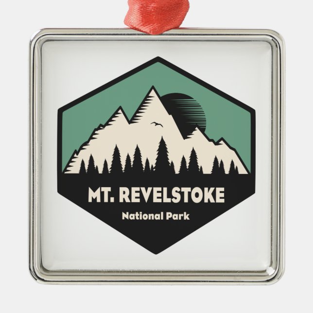 Ornement Carré Argenté Parc national du Mont-Revelstoke (Devant)