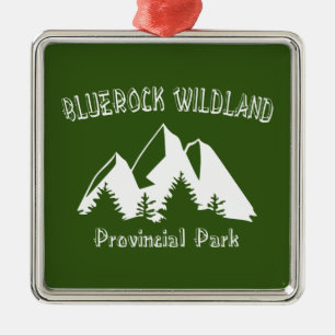 Ornement Carré Argenté Parc provincial Bluerock Wildland