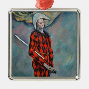 Ornement Carré Argenté Paul Cezanne - Arlequin