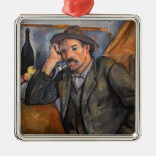 Ornement Carré Argenté Paul Cezanne - Fumeur