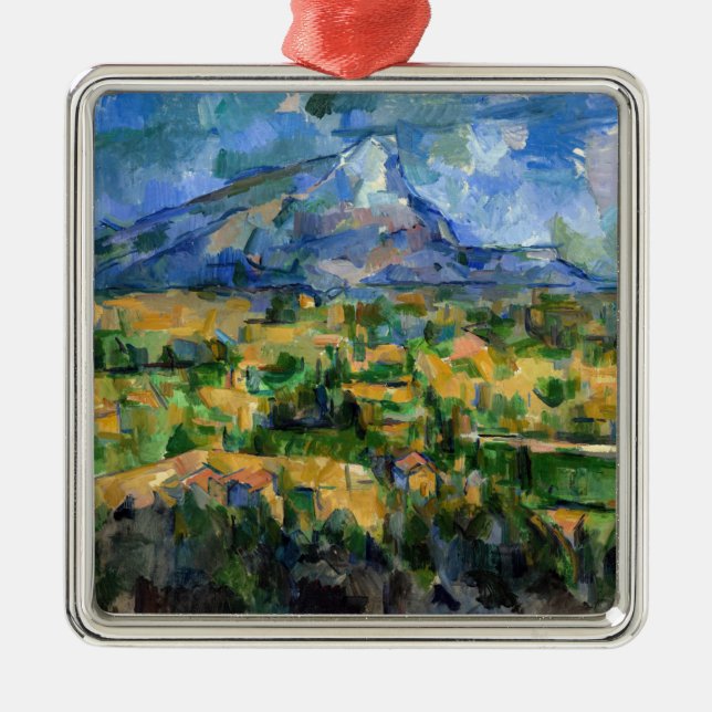 Ornement Carré Argenté Paul Cezanne - Mont Sainte-Victoire (Devant)