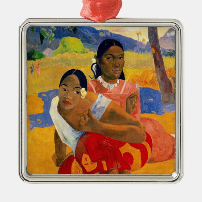 Ornement Carré Argenté Paul Gauguin - Quand Vous Marierez-Vous ? (Devant)