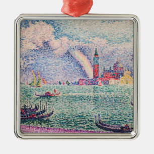 Ornement Carré Argenté Paul Signac - Rainbow, Venice