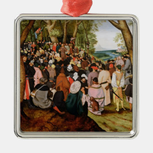 Ornement Carré Argenté Paysage avec St John le baptiste prêchant