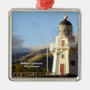 Ornement Carré Argenté Phare d'Akaroa, Nouvelle-Zélande