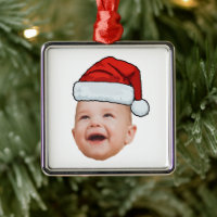Photo de visage de bébé personnalisé Noël du Père