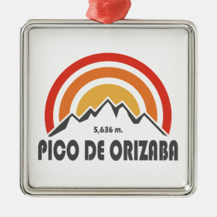 Ornement Carré Argenté Pico de Orizaba Mexique