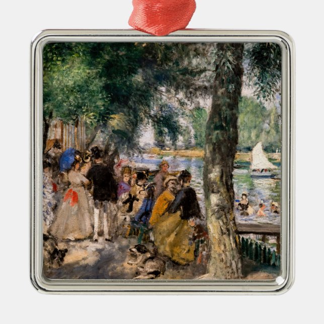 Ornement Carré Argenté Pierre-Auguste Renoir - Baignade sur la Seine (Devant)