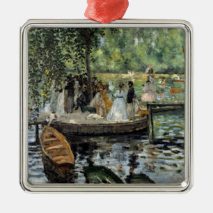 Ornement Carré Argenté Pierre-Auguste Renoir - La Grenouillère