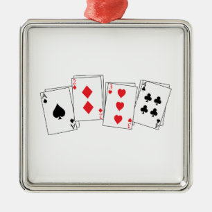 Ornement Carré Argenté Plate-forme des cartes
