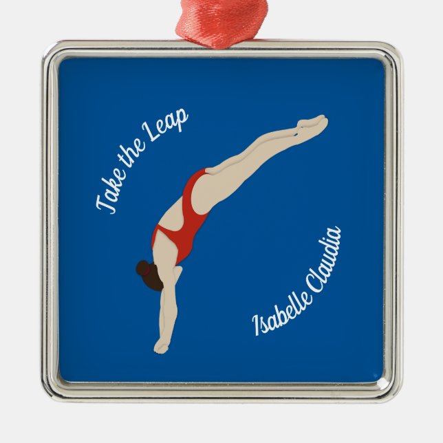 Ornement Carré Argenté Plongée (Devant)