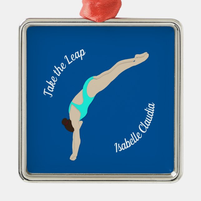 Ornement Carré Argenté Plongée (Devant)