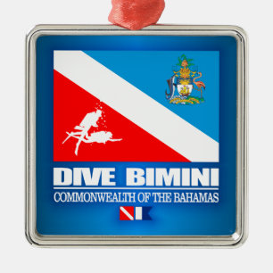 Ornement Carré Argenté Plongée Bimini (sq)