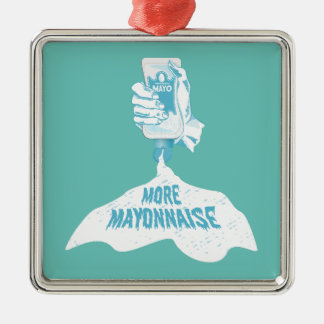 Ornement Carré Argenté Plus de Mayonnaise