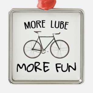 Ornement Carré Argenté Plus Lube Plus Vélo Amusant
