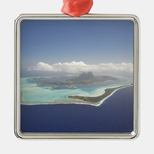 Ornement Carré Argenté Polynésie française, Tahiti, Bora Bora. Le (Devant)