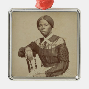 Ornement Carré Argenté Portrait de Harriet Tubman   1868-69